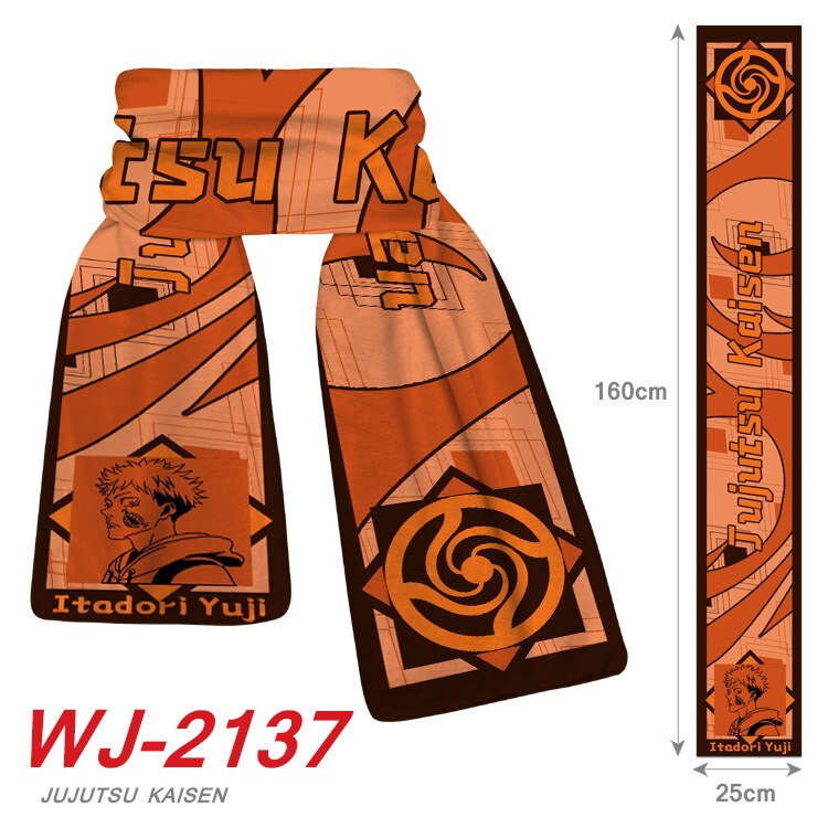 Anime Scarf Jujutsu Kaisen 코스프레 스카프 가을 겨울 따뜻한 Neckerchief 학생 남성 여성 목 스카프 선물
